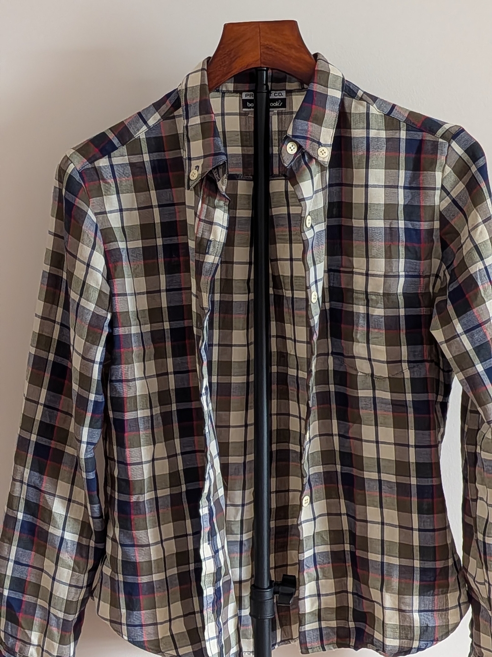 Vintage 70s Present Co Bobbie Brooks Plaid Button Down Shirt Made in USA 9/10